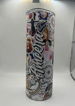 fun Swiftie 20oz Stainless Steel personalized tumbler with stainless steel reusable straw.