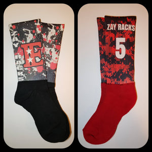 Basketball team socks- custom printed