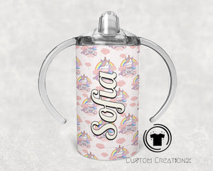 Custom- personalized Trainer Stainless steel 12oz. sippy cups