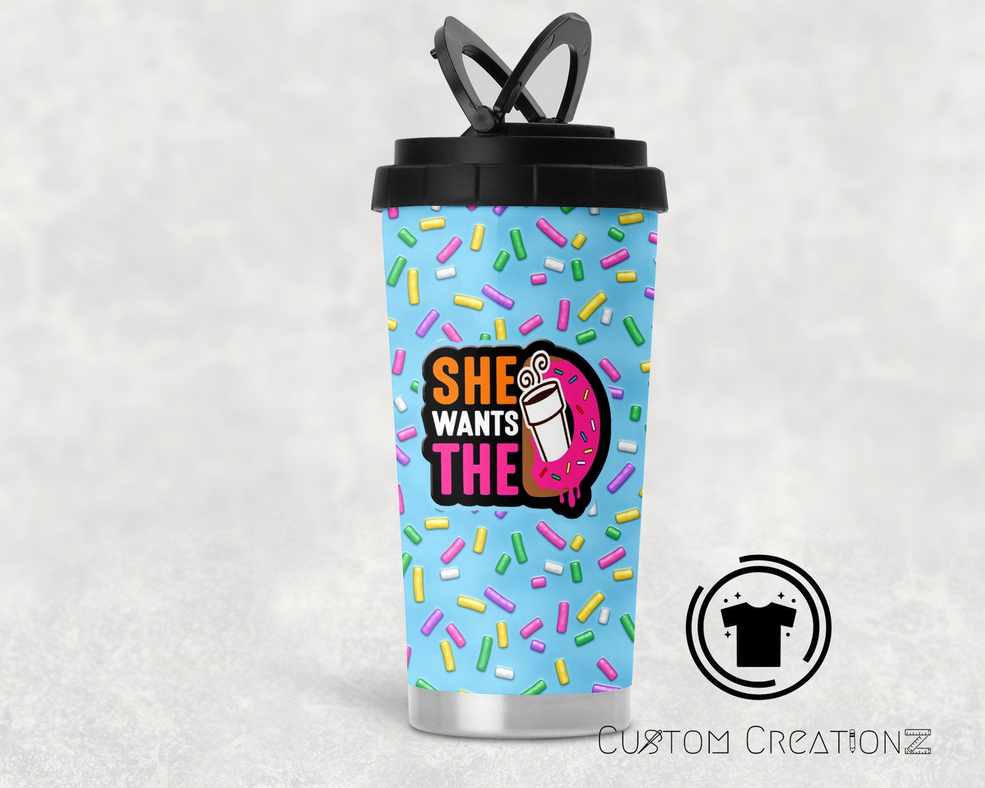 Stainless Steel Travel mug - She wants the D