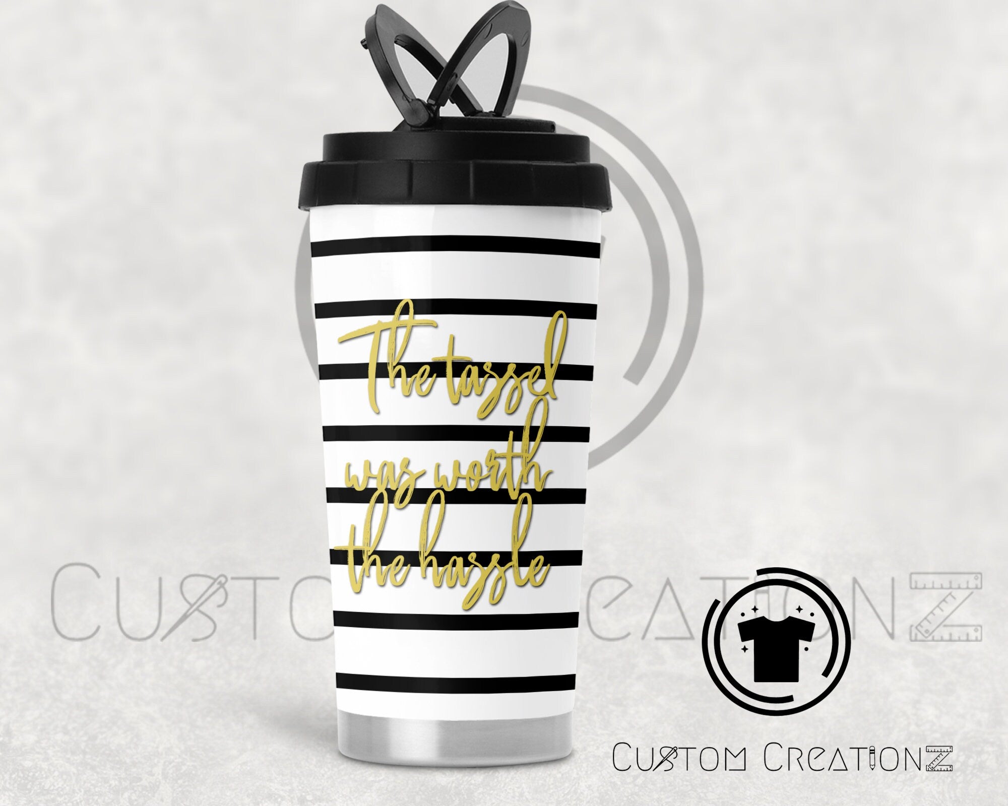 Stainless Steel Travel mug - The tassel was worth the Hassle
